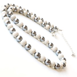 Terahertz Ore Northern Stone Necklace 0.2 inch (6 mm), Power Stone, Hook with Adjuster, 2.0 inches (5 cm) Adjustable