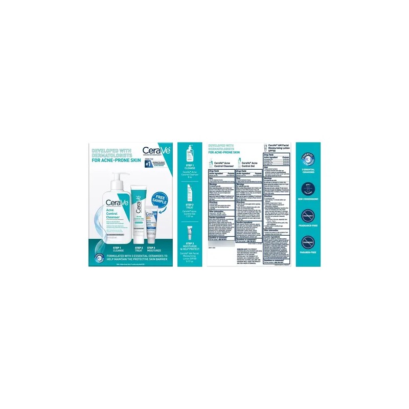 Cerave Acne Essentials Skincare Routine For Acne-prone Skin