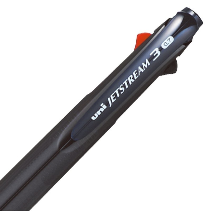 三菱鉛筆 3色ボールペン ジェットストリーム 0.7 透明ネイビー 書きやすい SXE340007T.9