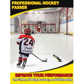 Kasifei Professional Hockey Training Passer, Heavy Duty Steel Puck Rebounder, Shooting and Passing Practice Aid