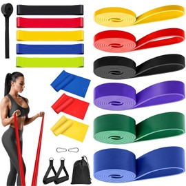 20PCS Bandas de Resistencia, Bandas Fitness con Ancla de Puerta, 2 Manijas, Ganchos y Bolsa, Ligas de Resistencia para Ejercicio para Yoga, Pilates, Gimnasio, Entrenamientos