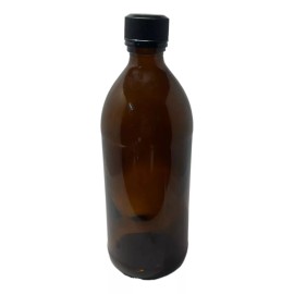 Meliars Frasco Ámbar 500 Ml Con Taparosca Seguridad R28 (60 Piezas)