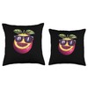 Maracuja With Funny Sunglasses Throw Pillow
