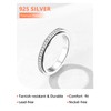 Silvora 925 Silver Spinner Ring Women's 3.5 mm Wide Rotating
