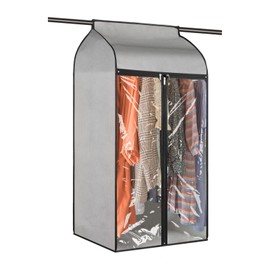 Univivi Hanging Garment Bags,Garment Clothes Cover Protector Garment Rack Cover Protector Well-Sealed Dress Bags (43 Inch-1PC, Grey)
