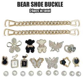 DKDDSSS Pack of 24 Shoe Badges, Shoe Charms, Shoe Charm, Charm for Children, Clog Decor for Girls, Women, Children, Gifts and Shoe Accessories, Polyvinyl Chloride, No Gemstone