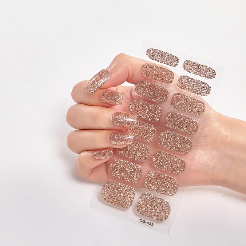 Pegatinas Autoadhesivas para Uñas, 128 Pcs de Tiras de Uñas