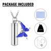 Urn Necklace for Ashes Cylinder Cremation Jewelry with Butterfly Cremation