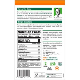 TheraBreath dentist formulated Dry Mouth Lozenges, 100 Count, Pack of 2
