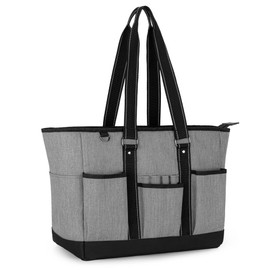 Damero Teacher Bag, Teacher Work Bag with Padded Laptop Compartment, Teacher Utility Bag with Multiple Pockets for School, Work, gray, Utility