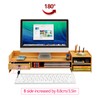 VPABES Office Desk Organizer with Drawers, 2-Tier Computer Holder Monitor