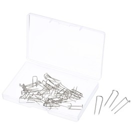 PATIKIL U-Pins, 100 Pack Ornament Steel Needle Blocking Fork Pin for Craft Fabric Sewing, Silver