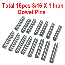 ZDingTech 15PCS 3/16 x 1 Dowel Pins,3/16 inch x 1 inch Metal Dowel pins,Shelf Pegs 3/16 inch,Alloy Steel pins Wood Bunk Bed Dowel Pins 3/16 Shelf Pins 3/16 inch Metal pins,Shelf Support Pegs