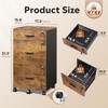 3 Drawer File Cabinet with Lock & Wheels, Wood Printer