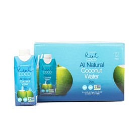 Real Coco All Natural Pure Coconut Water (12-Pack 330mL), Single Ingredient, No Added Sugar, Plant Based, Packed with Electrolytes, Vegan