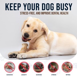 GOWGOW Real Gorilla Chew Toys - Coffee Wooden Toys for Small Dog Over 18lbs - 100% Natural Dog Toys - Teeth Cleaning, Reduce Anxiety in Puppy Dogs - Mental Stimulation