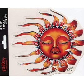 Peacemonger Happy Life Productions Mike Dubois Blowing Sun Art Decal Window Sticker