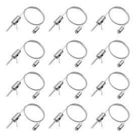 Paquete de 12 cables de suspensión de iluminación de 3 pies para luces LED hexagonales, cadenas colgantes de acero ajustables por tira, capacidad de carga de 6.6 libras, kit de suspensión de luz para