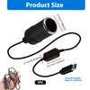 USB C Stecker auf 12V Auto Zigarettenanzünder Buchse Adapter mit