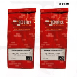 Red Brick Co Ground Double French Craft Roasted Coffee (Pack of 2)