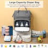 Diaper Bag Backpack Portable Nylon Fabric Adjustable Shoulder Strap Diaper