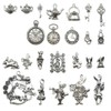40 PCS Alice in Wonderland Fairy Charms Collection - Antique