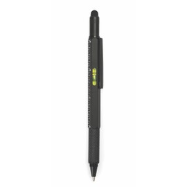 Gentlemen's Hardware 6-in-1 Multi-Tool Ball Point Pen Tooling Pen, 14.98cm Long, Black