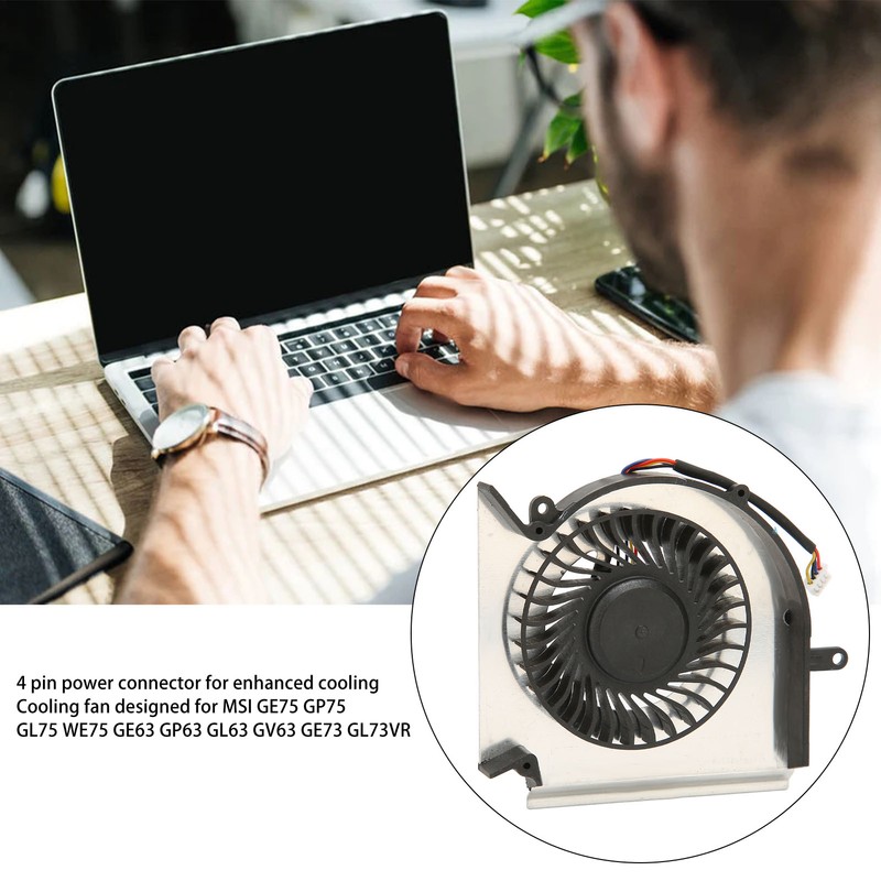 CPU GPU Cooling Fan Replacement for MSI GE75 GP75 GL75