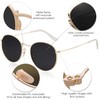 SOJOS Small Round Polarized Sunglasses for Women Men Classic Vintage