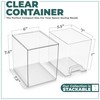 Sorbus Acrylic Storage Containers - 2 Pack, Stackable Storage Bins