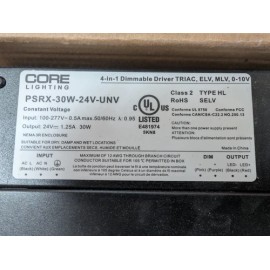 Core lighting LED Driver 24V 30W psrx-30w-24v-u