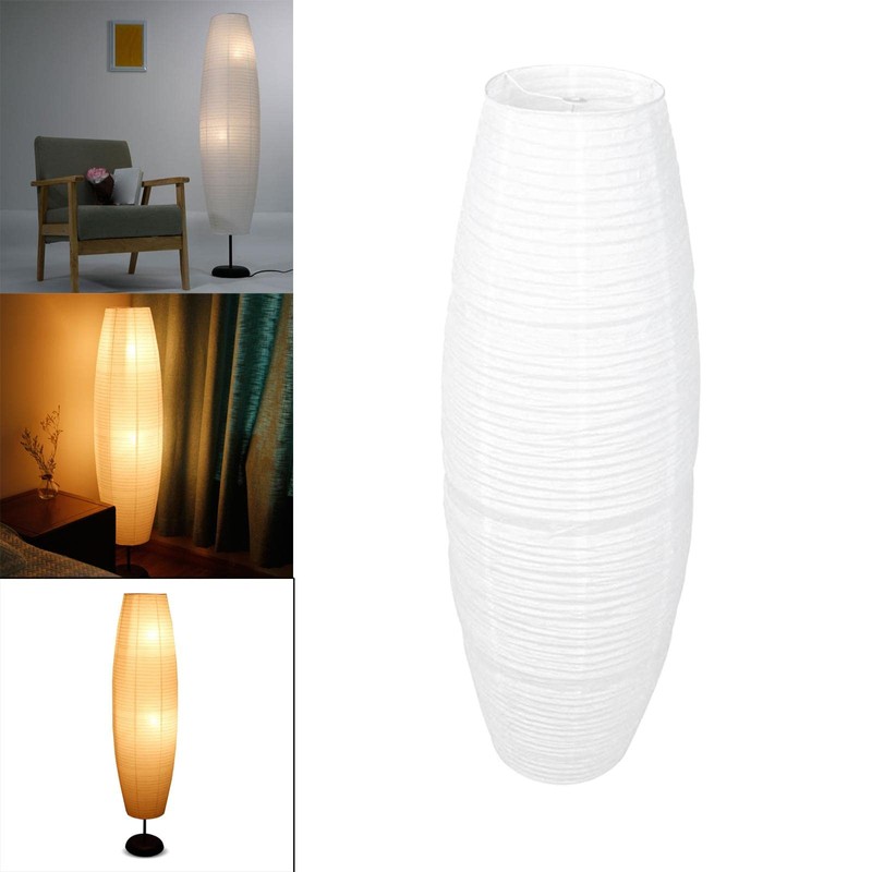Fenteer Rice Paper Floor Lamp Shade Simple Floor Lampshade Foldable