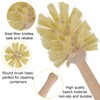 6 Pcs Bottle Brush, Natural Wood Dish Brush Scrub Brush