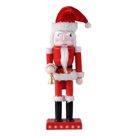 CutitiUU Nutcracker Christmas Decorations, 25 cm Traditional Santa Nutcracker, Festive Collectable Gift Figures, Shelves Decor Gift, Christmas Party Decoration