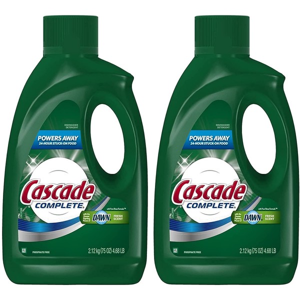 Cascade Complete Gel All-in-1 Dishwasher Detergent - 75 oz - Fresh - 2 pk
