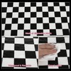2pcs 137 x 274cm Black White Checkered PVC Table Cloth