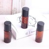 2Pcs Brown 50ml Glass Essential Oil Roller Bottles,Refillable Roll on