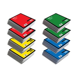 EPI Spiral Notebook, 1 Subject, College Ruled Paper, 70 Sheets, Assorted Cover Colors (colors may vary) (48)