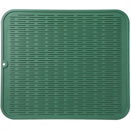 MicoYang Silicone Dish Drying Mat for Multiple Usage,Easy clean,Eco-friendly,Heat-resistant Silicone Mat for Kitchen Counter or Sink,Refrigerator or Drawer Liner Green 2XL 24 inches x 18 inches