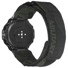 hemsut h Watch Bands Compatible with Huami T-Rex/T-Rex 2/T-Rex Pro/T-Rex Ultra, Millitary Camouflage Nylon Sports Strap With Woven Loop Design