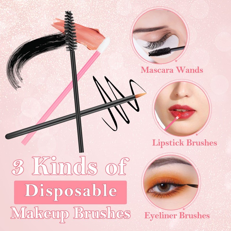 Disposable Makeup Applicator Set, Cosmetic Makeup Mixing Palette with Spatula,