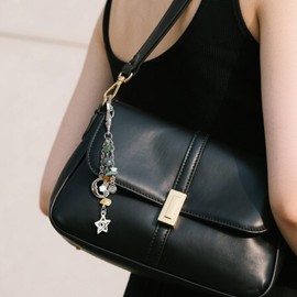 Y2K Boho Keychain Sun Moon Star Aesthetic Design Beaded Bag Charms Purse Charms Summer Beach Accessories for Women