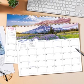 2026-2027 Calendar - 18 Monthly Wall Calendar 2026-2027, January 2026 - June 2027, Wall Calendar with 15" x 11.5" Thick Paper, Twin-Wire Binding & Hanger, Julian Dates