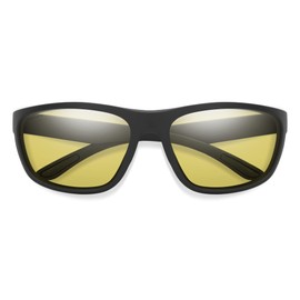 SMITH Optics Redding Sunglasses – Polarized Performance Sports Active Sunglasses for Fishing & More – for Men & Women – Matte Black + Low Light Yellow ChromaPop Glass Polarized Lenses