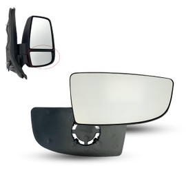 Spieg Passenger Side Mirror Lower Glass Replacement for Ford Transit 150 250 350 HD Van 2015-2023 Non-Heated with Backing Plate | Right Side View Mirror Compatible with OE BK3Z17K707A