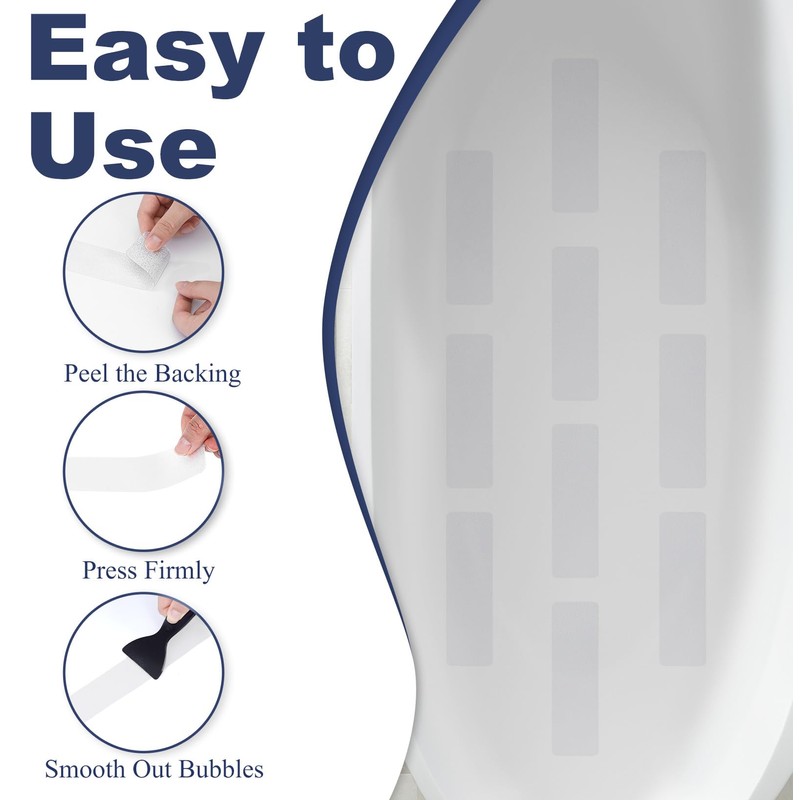Gecork 28 PCS Shower Floor Non Slip Stickers with Strong