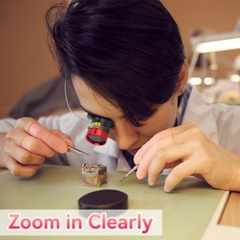 Cyrank Watchmaker's Magnifier, Jeweller's Magnifier, Eye Loupe, Watchmaker's Magnifier, Precision Mechanics Magnifier, 20x Jeweler's Magnifier for Watch Repair Tool