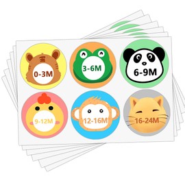 Baby Clothes Size Stickers Baby Size Labels,1 Inch 0 to 24 Month Self Adhesive Stickers for Retail Store Clothing Apparel Baby Clothes,600 Pcs Per Pack