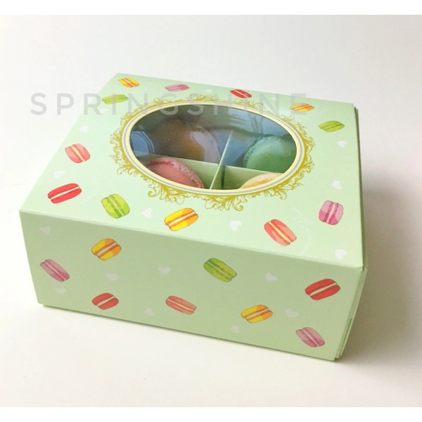 Unbranded Cute Green Boxes /Window |/for Macaron/Cookie