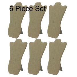 Saga Display Burlap Necklace Display Jewelry Chain Display Easel Stand (6 Pack) 13 1/2"H